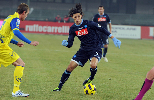 Cavani in azione