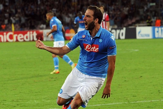 L'esultanza di Higuain